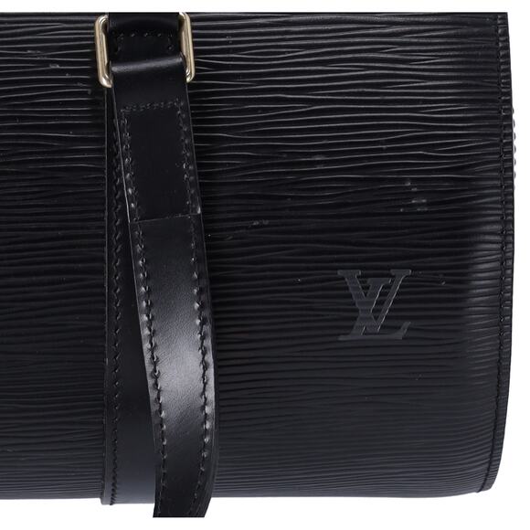 Louis Vuitton Soufflot Epi Handbag M52222 Black Leather LV logo Engraved - Picture 2 of 9